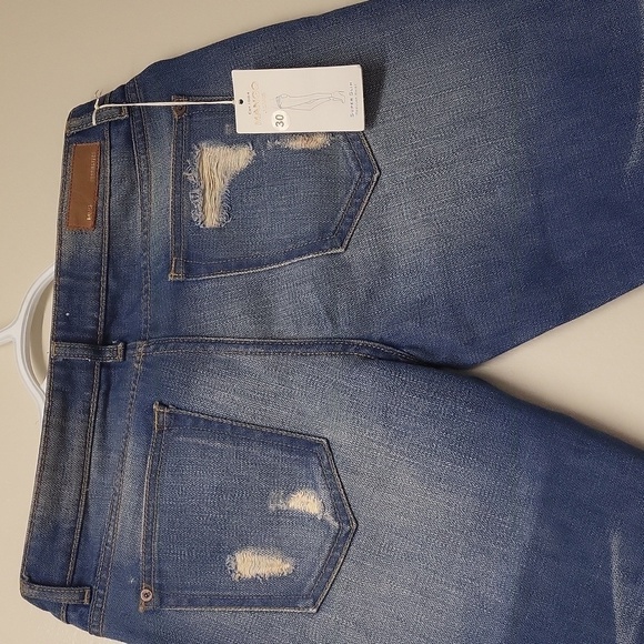 MANGO Denim & Tees Ripped Hand painted Jeans👖  in size 30 - Picture 8 of 16